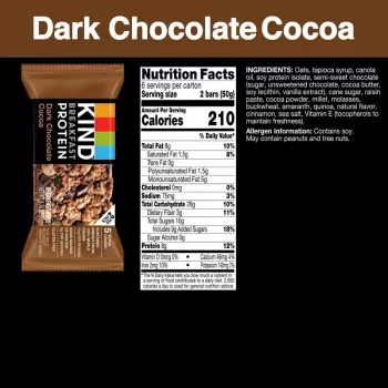 KIND Breakfast Dark Chocolate Protein Bars