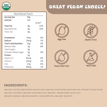 Brooklyn's Own Organic Granola Banana Walnut Cereal