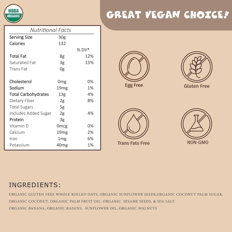 Brooklyn's Own Organic Granola Banana Walnut Cereal