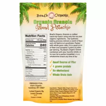 Brads Organic Granola Isl Pstachio Org