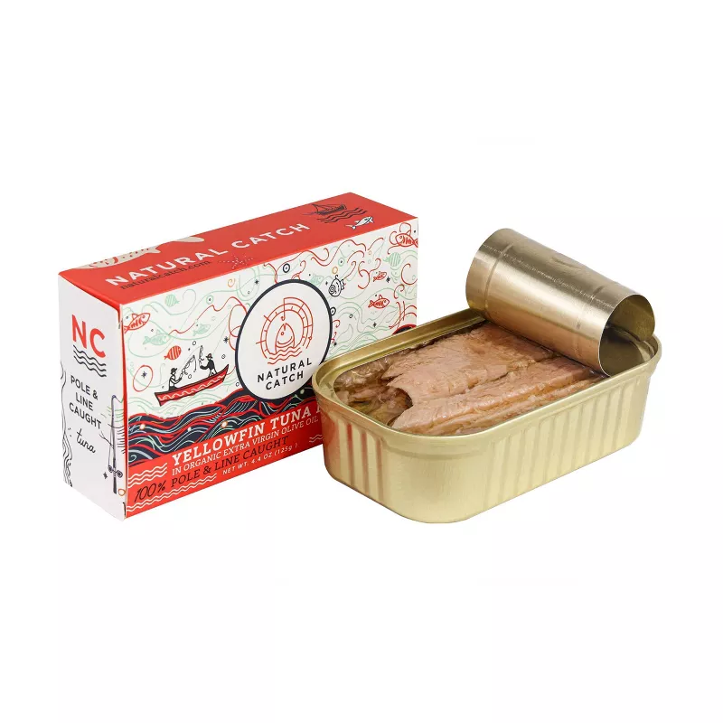 Natural Catch Yellowfin Tuna Filets In Organic Extra Virgin Olive Oil