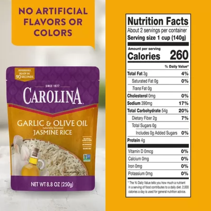 Carolina Jasmine Rice Garlic and Olive Oil