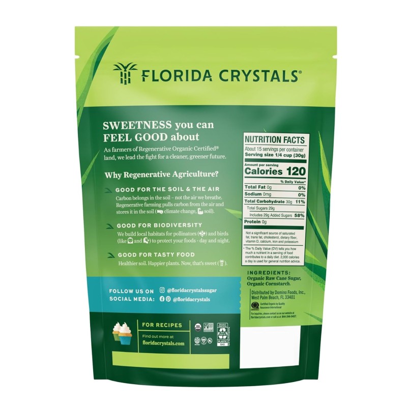 Florida Crystals Organic Regenerative Organic Powdered Sugar