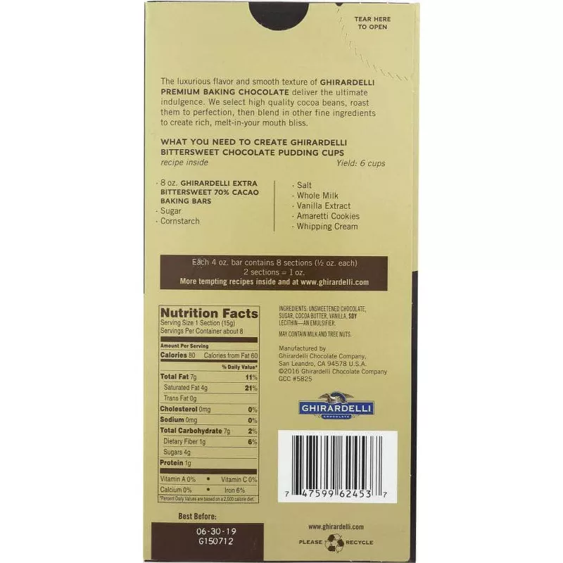 Ghirardelli 70% Cacao Premium Baking Bar