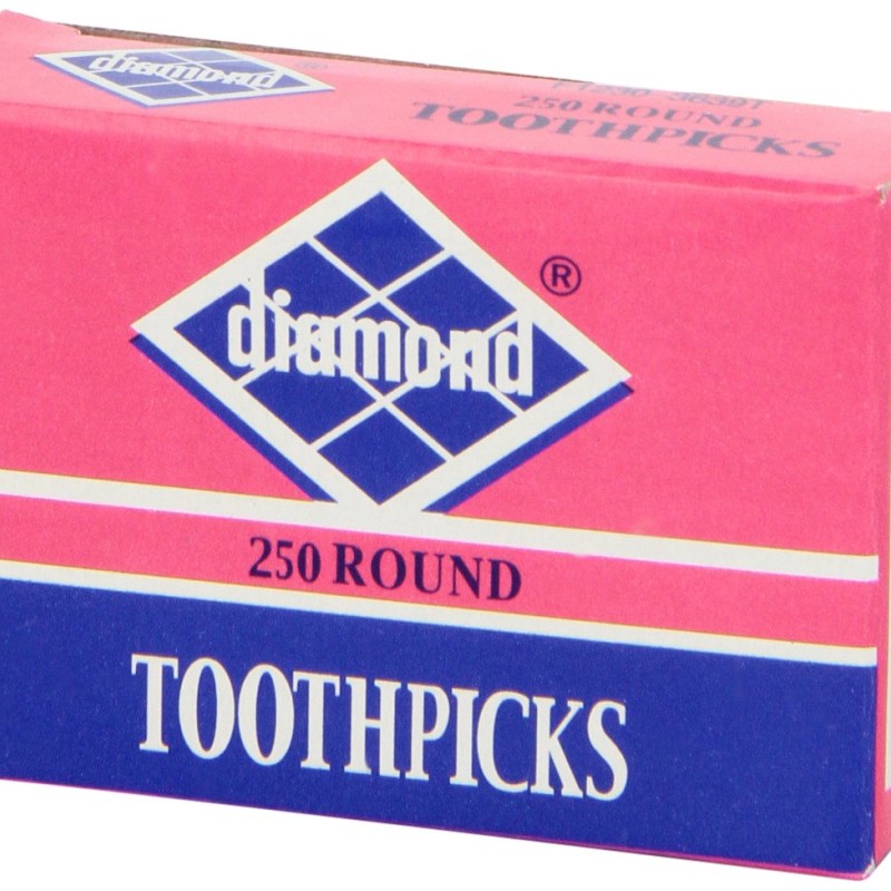 Diamond Round Toothpick Tray 250 Ct