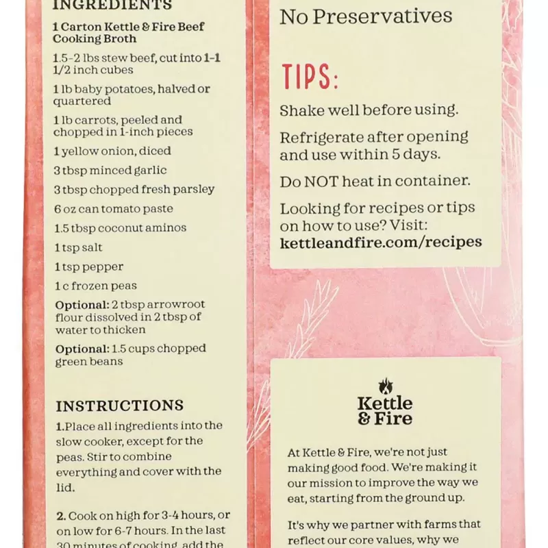 Kettle & Fire Low Sodium Beef Broth