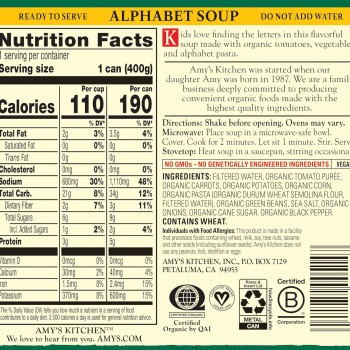 Amy's Organic Soup Alphabet