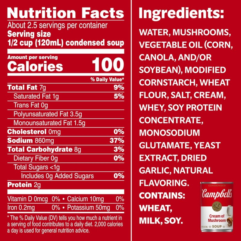 Campbell’s Condensed Cream of Mushroom Soup