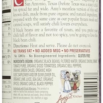 Amy's, Chili Black Bean Organic 14.7 Ounce