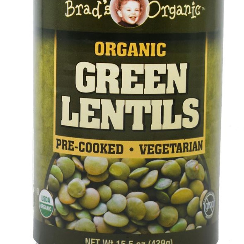 Brad's Organic GREEN LENTILS 15.5 oz