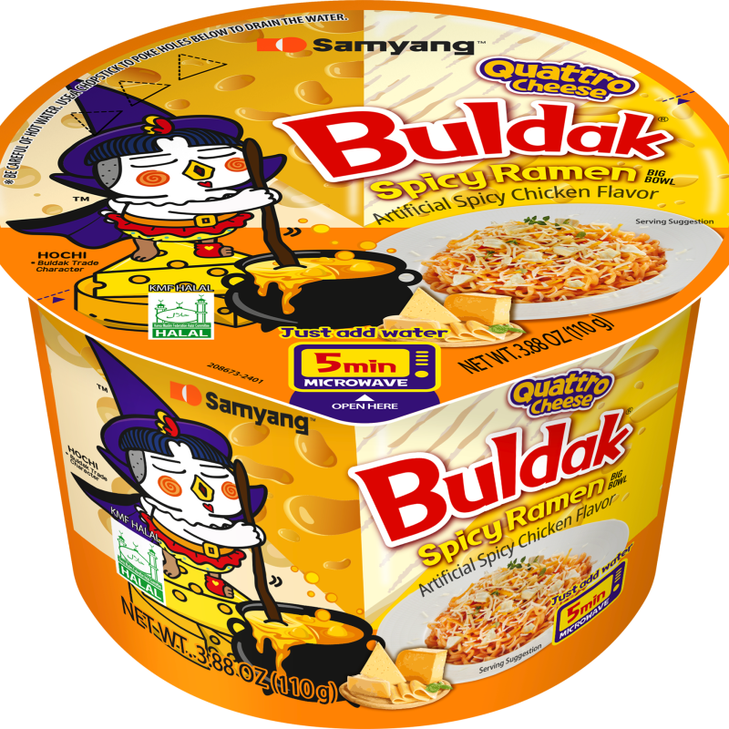 Buldak Artificial Spicy Chicken Flavor Quattro Cheese