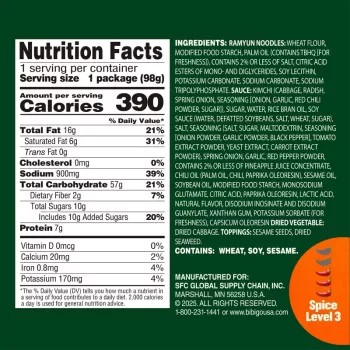 Bibigo Spicy Kimchi Ramyun Noodles