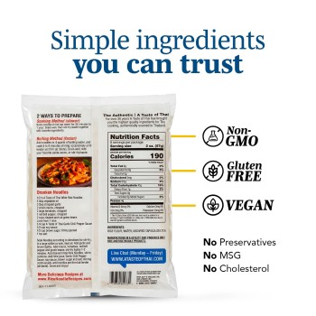 A Taste of Thai Rice Noodles Extra Wide Gluten Free (16 oz)