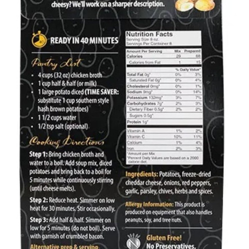 Happy Valley Soup Company Potato & Cheese Soup Mix