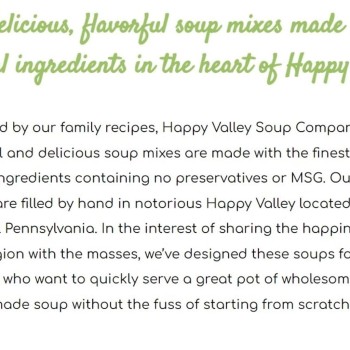 Happy Valley Soup with a Cock-a-Doodle Doo