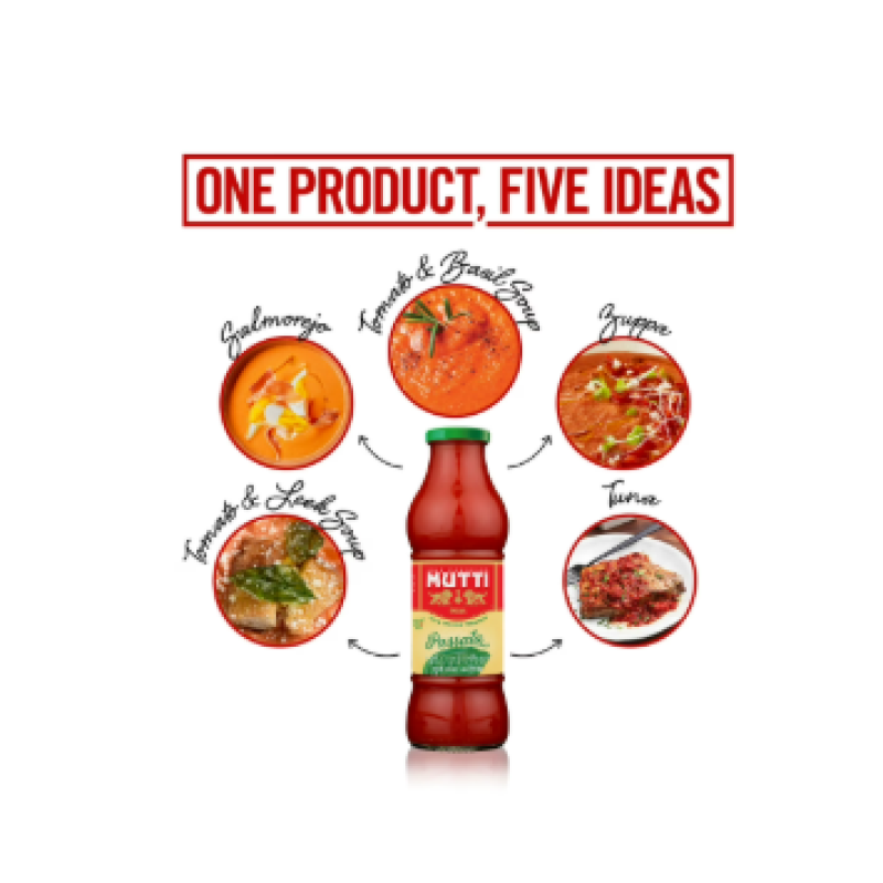 Mutti Passata Tomato Puree With Basil 24.5oz