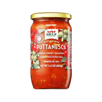 Italian Whole Cherry Tomato and Olive Puttanesca Pasta Sauce