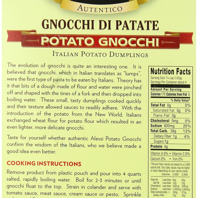 Alessi Gnocchi di Patate (Potato Gnocchi)