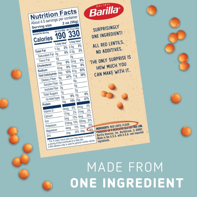 Barilla Red Lentil Penne Pasta