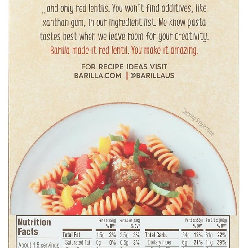 Barilla Red Lentil Rotini Pasta