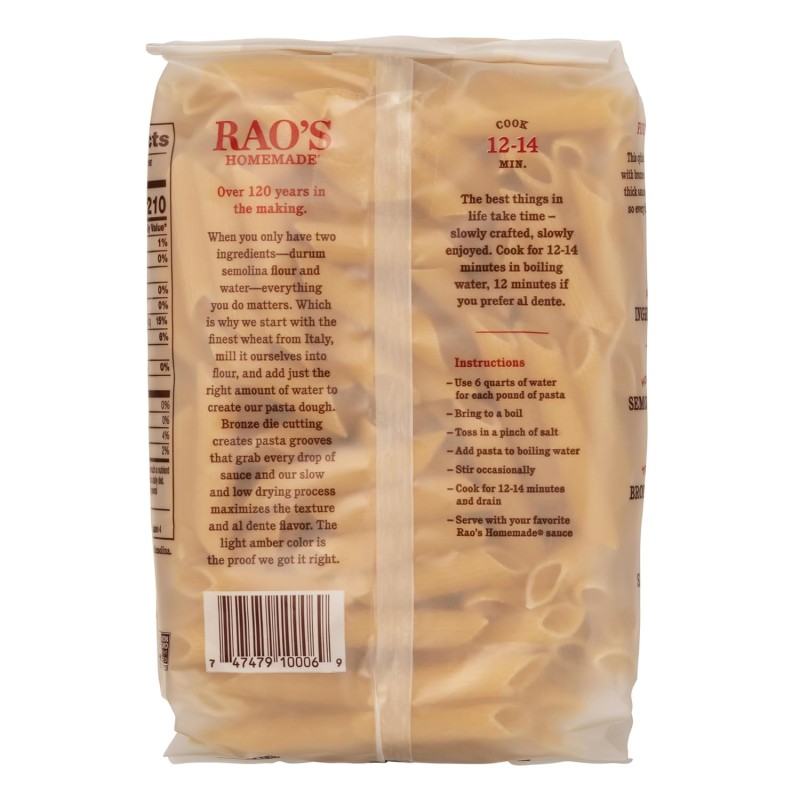 Rao's Homemade Penne Rigate Pasta