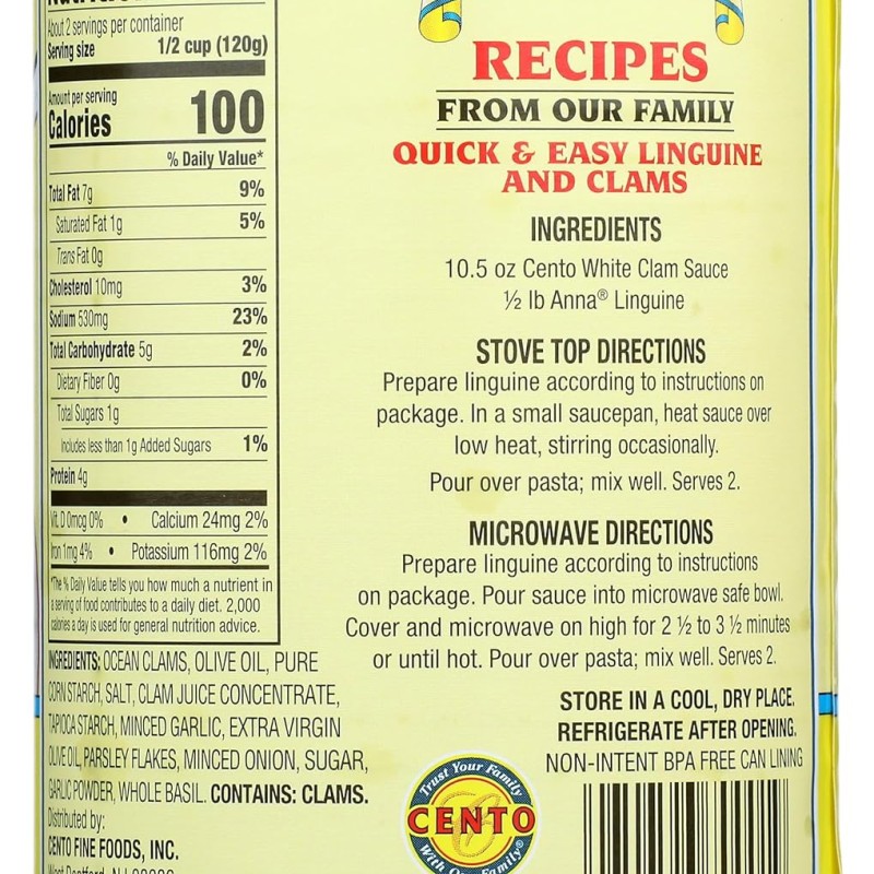 Cento White Clam Sauce