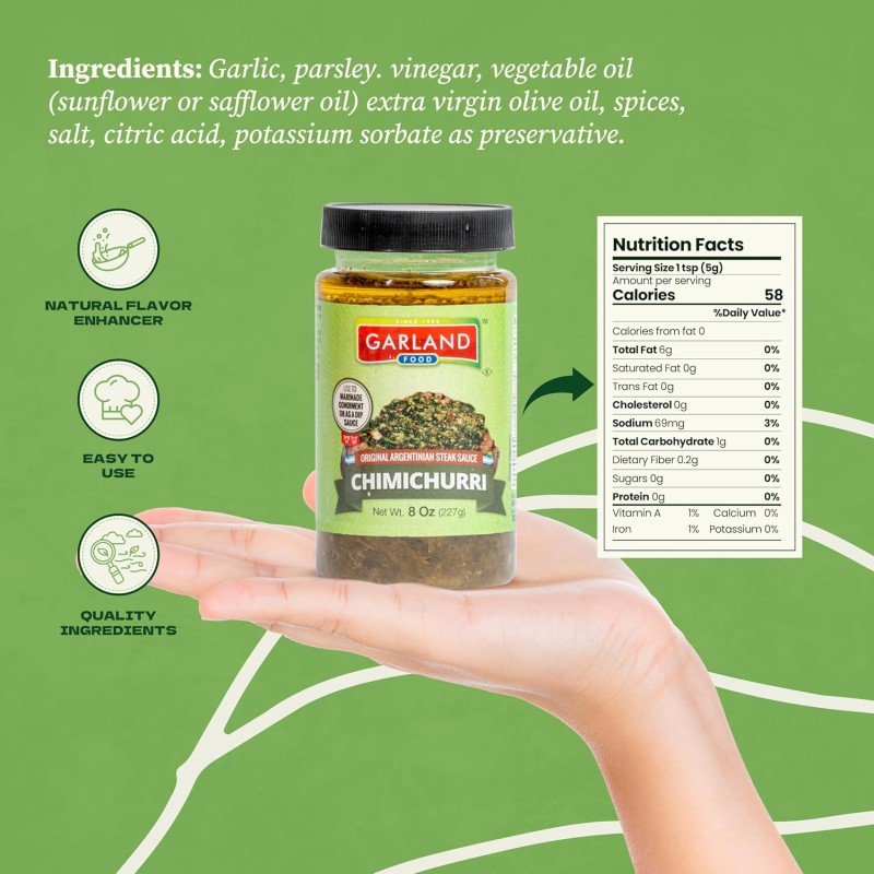 Garland Food Chimichurri Sauce 8 oz