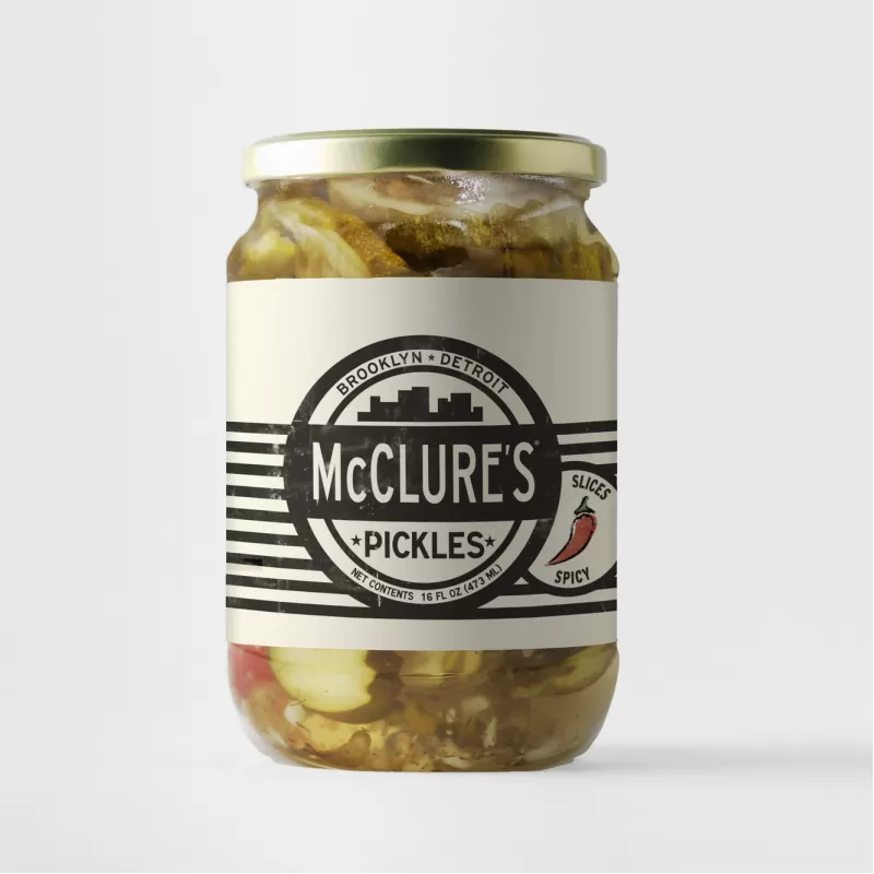 McClure’s Spicy Dill Pickle Slices, 16 oz Jar
