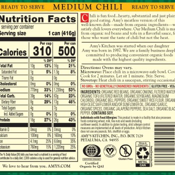 Amy's organic chili Jalapeno Pepper Amy's organic chili Jalapeno Pepper