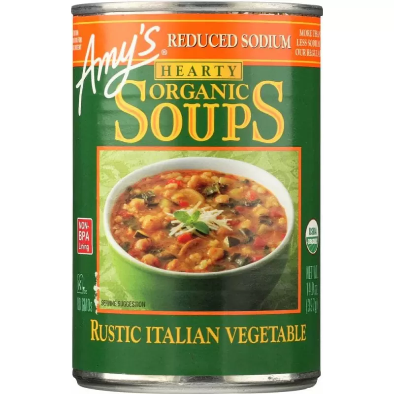 Amy's Organic Hearty Soup Rustic Italian Vegetable Reduce Sodium Amy's Organic Hearty Soup Rustic Italian Vegetable Reduce Sodium